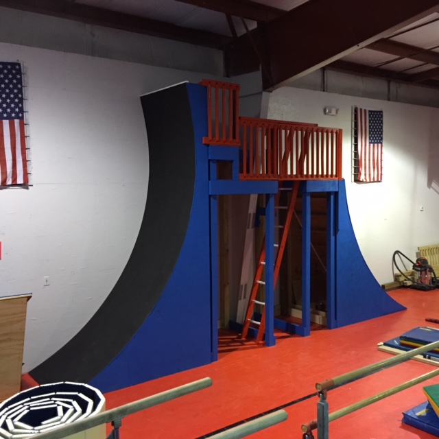 Freedom Gymnastics Warped Wall - 12 ft tall